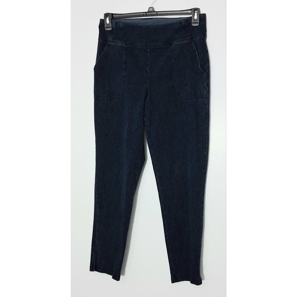 Women with Control Jeans Women's Size M Tummy Control Blue Split Hem Pockets